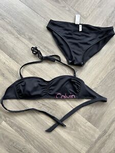 Calvin Klein Black Bikini - Bottoms Size S & Top Size M