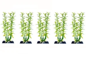 Penn Plax Blooming Ludwigia Small 5 Pack - Green Aquarian Plants Plastic Tank - Picture 1 of 1