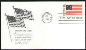 US. 1350. 6c. First Stars and Stripes, 1777, Historic Flag. Artmaster FDC. 1968 - Picture 1 of 1