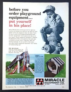 Miracle Astro City & Barrel of Fun 1969 Miracle Playground Equipment anuncio impreso - Imagen 1 de 1
