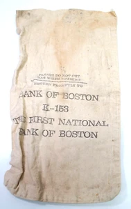 Vintage Stoff Bank Tasche K-153 The First National Bank of Boston Boston Mass. - Bild 1 von 2