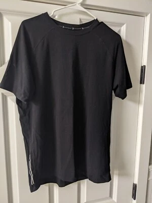 Camiseta Kenneth Cole Para Hombre Mediana Negra Manga Corta Raglán Ropa Activa Elastizada Foto 1 de 4