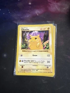 Juego de cartas coleccionables Pokémon Pikachu conjunto base 58/102 regular sin sombras mejillas rojas comunes LP - Imagen 1 de 1