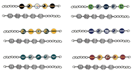 NFL Officially Licensed Reversible Love Bracelet- NFL Teams Cover
