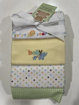 Carter's Child of Mine 4 Pack Baby Receiving Blankets, Unisex, Alphabet, NEW! - Image 1 of 4