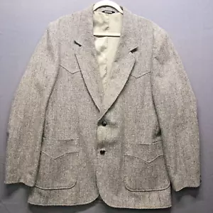 Chaqueta Occidental para Hombre Pioneer Wear Gris Gamuza Blazer Talla 44L Abrigo Deportivo Vaquero de Colección - Imagen 1 de 16