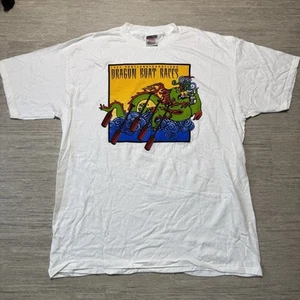 Maglietta Dragon Boat vintage anni 90 Portland Dragon Sports Races maglietta punto singolo XL - Foto 1 di 7