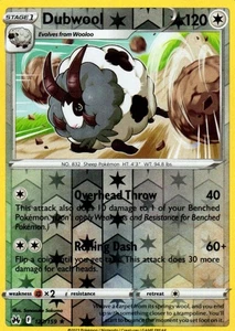 Juego de cartas coleccionables Pokémon Dubwool raro holograma inverso 122/159 Crown Zenith - Imagen 1 de 2