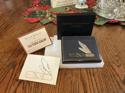 Cuchillo Barlow Schrade Grand Dads Old Timer, edición limitada serie #02486, sin usar, en caja Foto 1 de 4