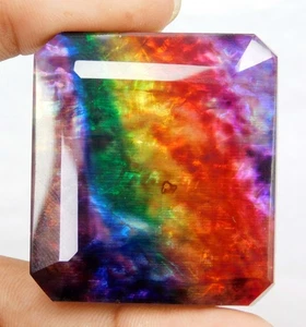 Certified 105.95 Ct Natural Ammolite Gemstone – Unique Opal-Like Loose Stone - Picture 1 of 7