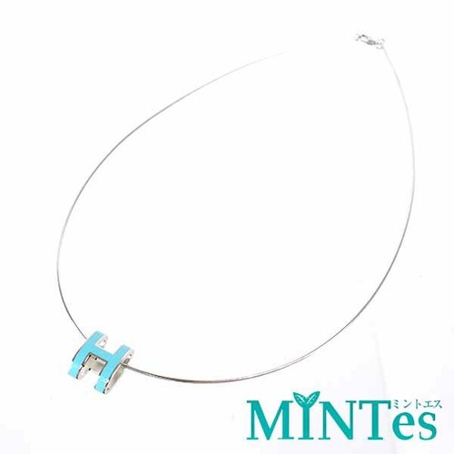 HERMÈS Collana Hermes Pop Frassino Blu Argento Sv925 Accessori Metallo Cher One H Log