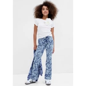Gap x LoveShackFancy Medium Wash High Rise Floral ‘70s Flare Jeans Girls 10 - Picture 1 of 7