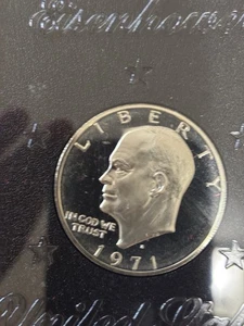 Coin Lot of 2: 1971-S Eisenhower Silver Proof Washington DC Proof Quarter  - Picture 1 of 7