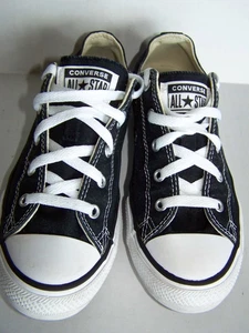 Converse Shoes Youth 3 Chuck Taylor All Star Sneakers Black Canvas Round 3J235 - Picture 1 of 9
