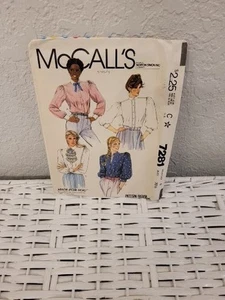 MCCALL'S VINTAGE PATTERN 7281 WOMENS BLOUSES SIZE 6 NEW-UNCUT - Picture 1 of 2