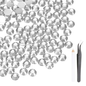 2000 Pezzi Strass Flatback con Pinzetta Penna a Punta (SS20 5mm, Bianco) - Foto 1 di 6
