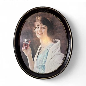 Vintage 1920s Coca Cola Advertising Coca Cola Girl Tin Sign Poster Print 19 x 13 - Picture 1 of 4