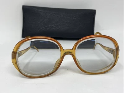 Christian Dior Vintage 2076 10 laranja armação de óculos oversized vintage 1970 - Imagem 1 de 4
