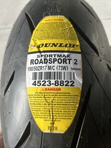 DUNLOP RoadSport 2 Rear Tire (190/50ZR-17). Read Description! - Picture 1 of 2