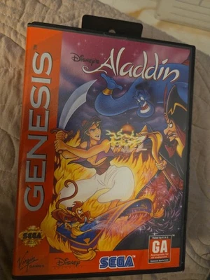 Disneys Aladdin Sega Genesis 1993 CIB Complete In Box W/ Manual Tested - Image 1 of 4