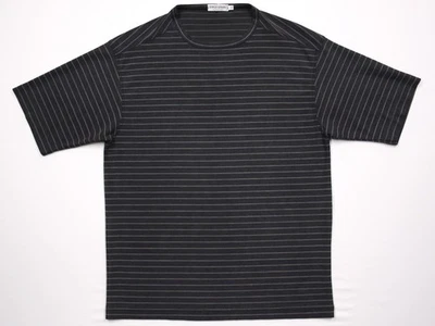 Camisa De Colección Para Hombres GIORGIO ARMANI S/S Poli Lyocell Gris con Rayas Beige Grande COMO NUEVA Foto 1 de 4