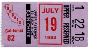 1982 ORIOLES vs ANGELS ticket stub REGGIE JACKSON #447 / CAL RIPKEN Home Run #12 - Picture 1 of 2