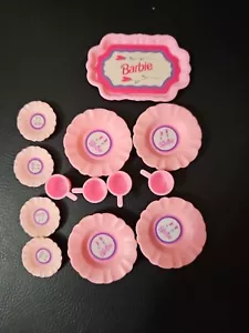 Mattel Barbie Doll Accessory FUN FIXIN' GLAMOROUS DINING DISHES SET FOOD TRAY - Picture 1 of 6