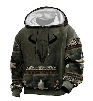 Sudadera Abrigo con Capucha Sueter Enguatada Manga Larga Ropa Para Hombre Casual - Image 1 of 4