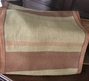 Made In Italy Fall Brown Stripe Rectangular Scarf Wrap - Picture 1 of 11