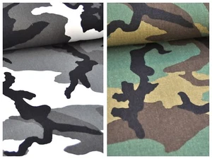 100% Baumwolle Canvas Stoffe Segeltuch Tarndruck Camouflage Meterware Deko Möbel - Bild 1 von 8