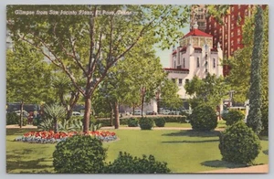 Blick vom San Jacinto Plaza in El Paso Texas Postkarte - Bild 1 von 2