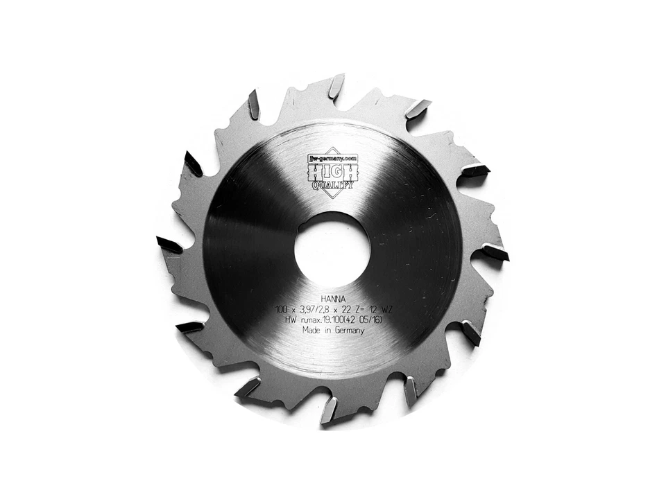 HM Kreissägeblatt 100 x 3,97 x 22 Z= 12 WZ für Flachdübelfräsen