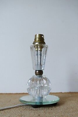 Petite Lampe À Poser En Verre Transparent AnnÉes 50 Vintage Design 1950 • 47.45€