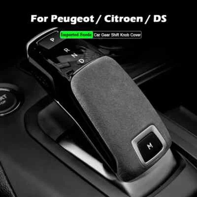 Cubierta adhesiva interior de palanca de cambios envolvente de gamuza para Peugeot 2008 4008 5008 Foto 1 de 4