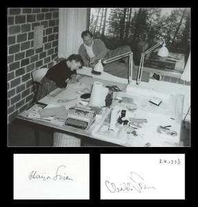Heikki Siren & Kaija Siren - architetti finlandesi - carte firmate + foto - COA - Foto 1 di 4