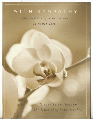 NEW LEANIN' TREE Sympathy Card apx 5.5x7 The Memory of a Loved One is Never Lost - Image 1 of 3
