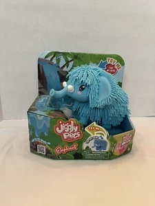 Jiggly Pets Blue Elephant Squishy Animal Toy Interactive With Sound - Picture 1 of 5