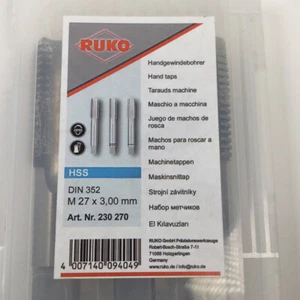 Ruko 230270 Hand Taps Handgewindebohrer New NFP - Picture 1 of 2