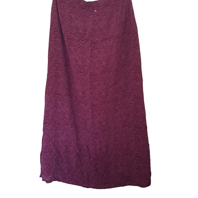 laura ashley Womens Size 14 Pink/Burgundy floral lined 37 inch Skirt.  - Image 1 of 4