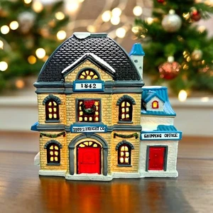 1995 Lemax Dickensvale Todd’s Freight Co Porcelain Lighted Christmas House - Picture 1 of 16