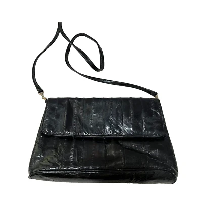 Bolso Clásico Bandolera Vintage J Renee Mujer Negro Hombro Piel Anguila Foto 1 de 4