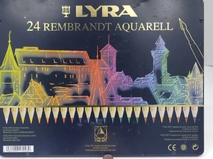 Lyra Rembrandt Aquarell Pencils 24ct Tin. *MISSING 8 SEE PICTURES - Picture 1 of 6