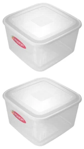 2x Beaufort Food Cake Storage Plastic Kitchen Clear Container with Lid- 13L - Picture 1 of 1