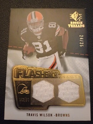 2008 SP Rookie Threads Travis Wilson JERSEY Browns 24/25 - Image 1 of 2