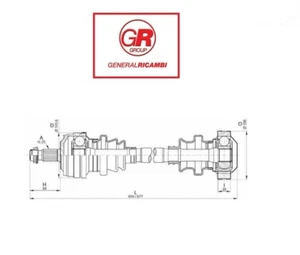 ME3011 Albero motore/Semiasse (MARCA-GENERAL RICAMBI) - Imagen 1 de 1