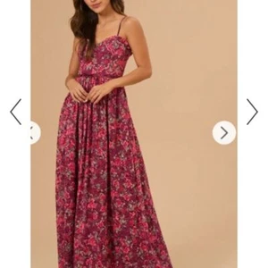New with tags Deep Pink Cut-Out Sundress with Spaghetti Straps for Wedding Guest - Picture 1 of 11
