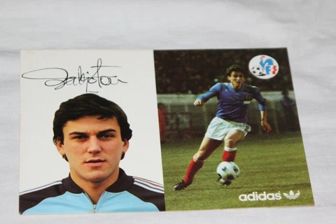 Postcard Adidas Vintage Player Federation French Football Patrick Basttiston Cover