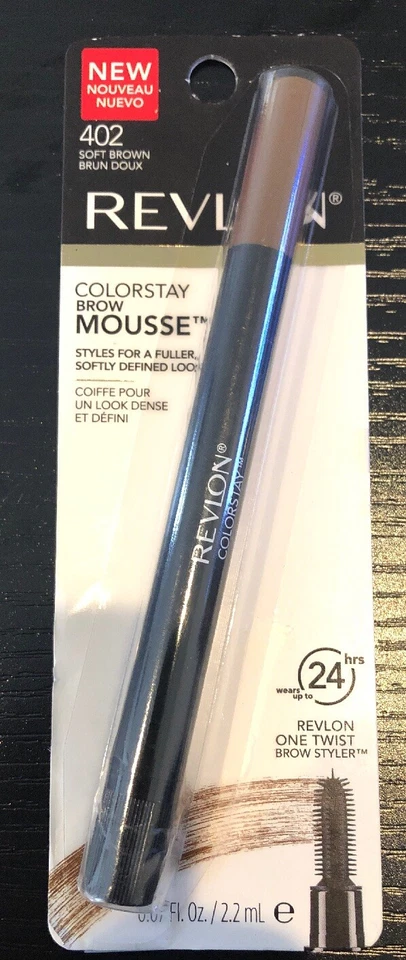 Revlon ColorStay Brow Mousse, Soft Brown 402, 0.07 fl oz New Sealed - Image 1 of 1