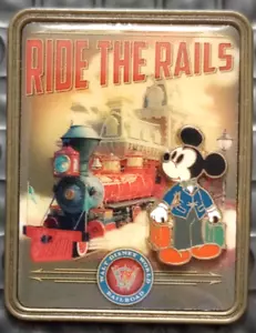 2014 Disney Artist Proof Ride the Rails Mickey Disney Railroad Train Pin AP pin - Picture 1 of 3