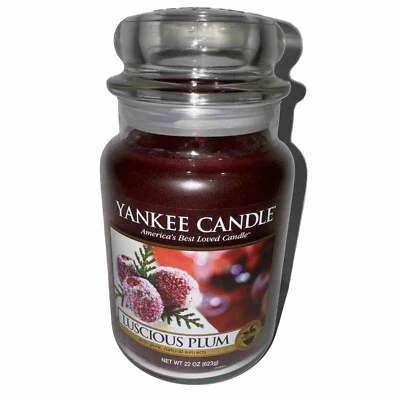 Yankee Candle Luscious Plum 22 Oz Candle White Label - Image 1 of 4